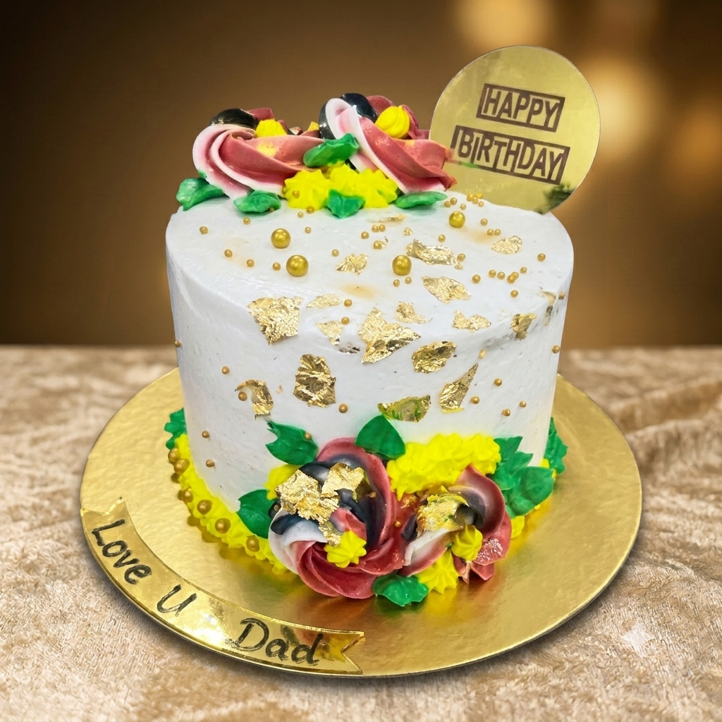 Floral celebration cake